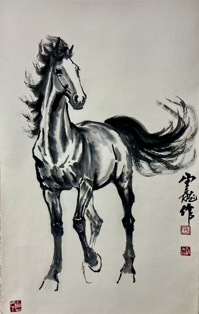 骏马图