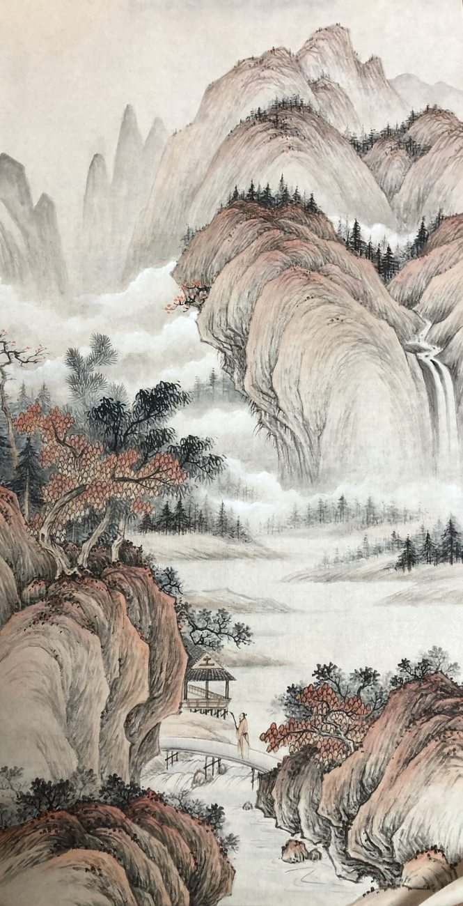 飞瀑松涧图