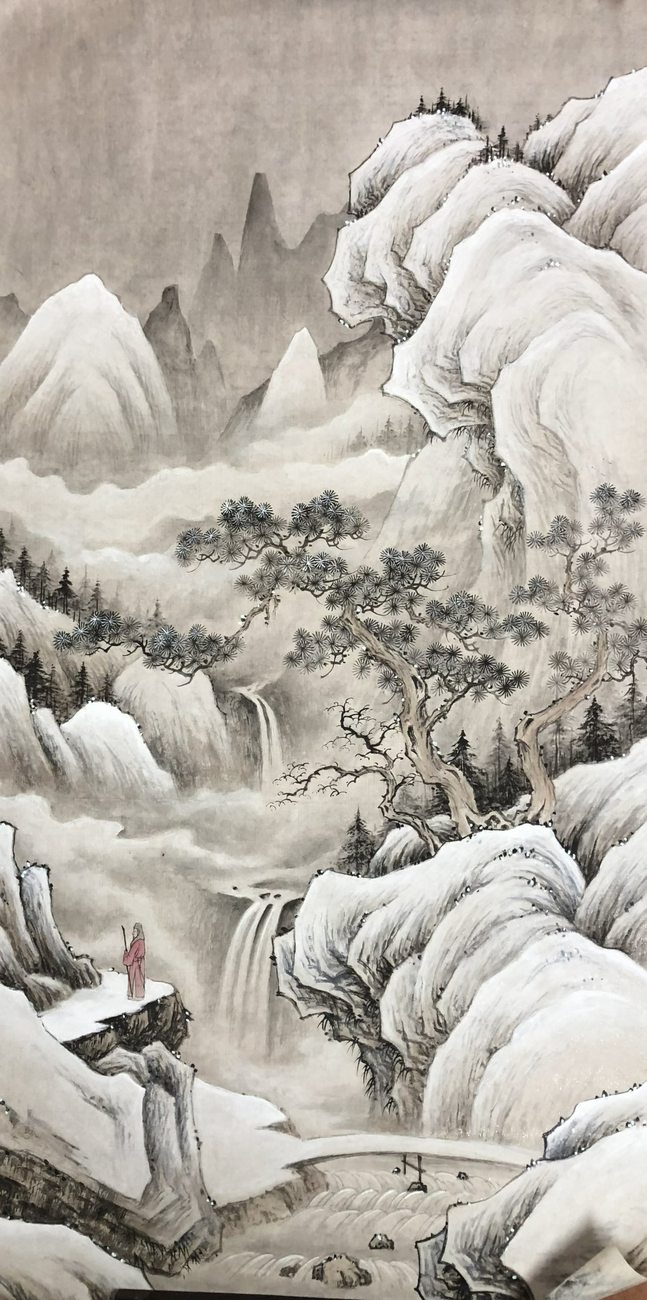 雪山幽居图